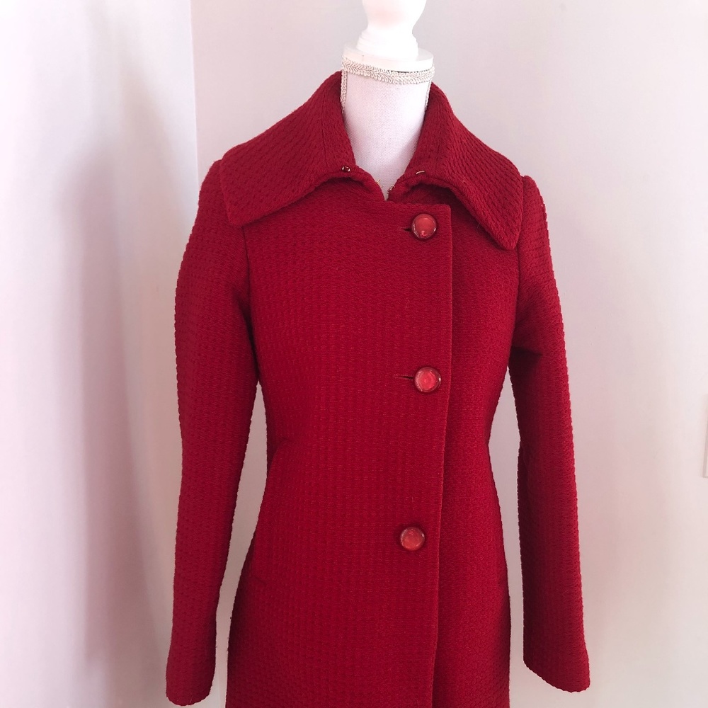 Tina Turk Christmas Red Wool Coat